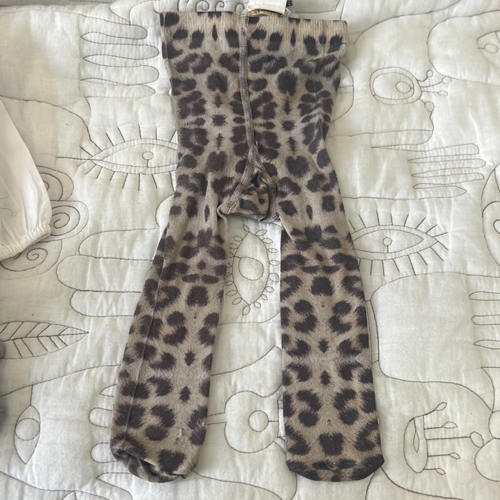 Roberto Cavalli baby cheetah print tights 0-6 months !